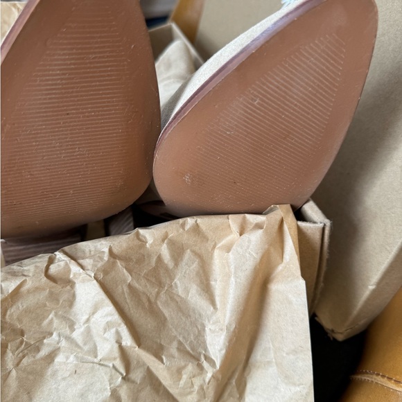 MADEWELL Tan Suede Western Ankle Boots Sz8, Stacked Heel, Classic Khaki Booties - Picture 8 of 10